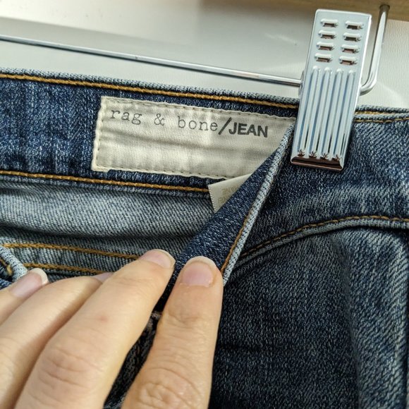 Rag & Bone The Dre Faded Rolled Jeans Size 26 - Picture 6 of 9